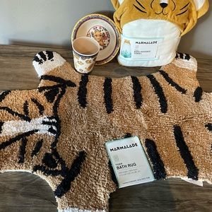 Kids Tiger rug, towel, cup and bowl